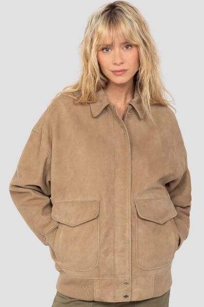 Vêtement en cuir Blousons cuir beige