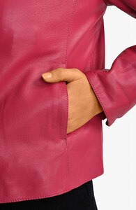 Vêtement en cuir Vestes cuir rose