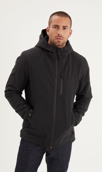 Vêtement en cuir Veste, parka & doudoune textile noir