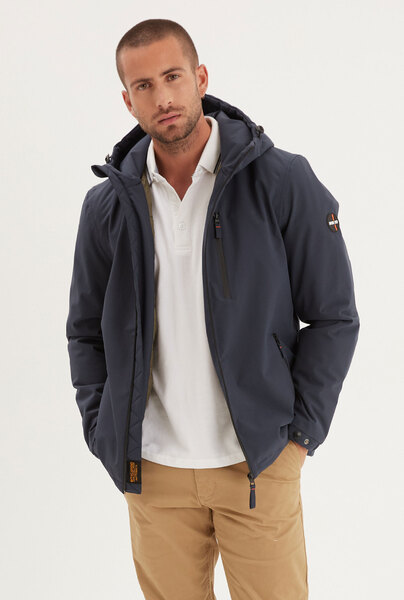 Vêtement en cuir Veste, parka & doudoune textile bleu