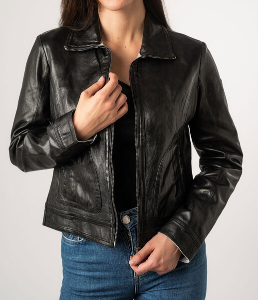 Vêtement en cuir Vestes cuir noir