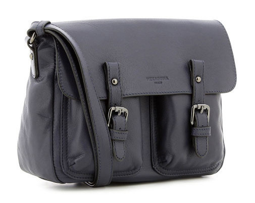 maroquinerie femme sac cuir 415366 bleu nuit biais