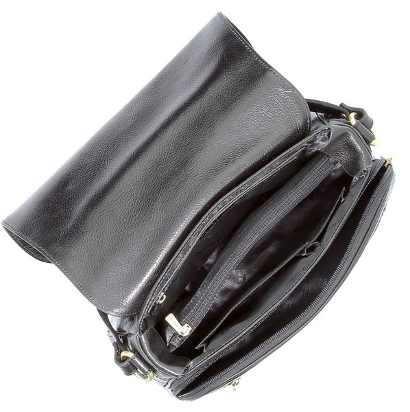 maroquinerie femme sac cuir vachette 111806 noir doublure