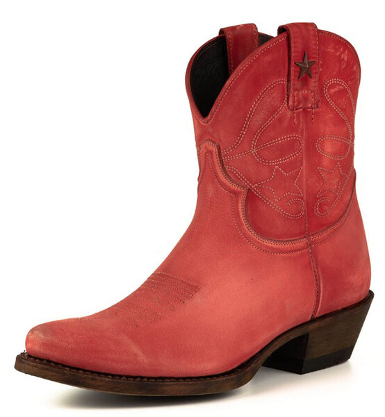 Vêtement en cuir Santiags femme rouge