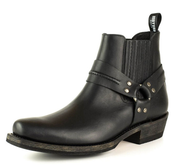 Vêtement en cuir Santiags homme noir