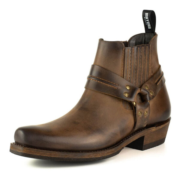 Vêtement en cuir Santiags homme marron