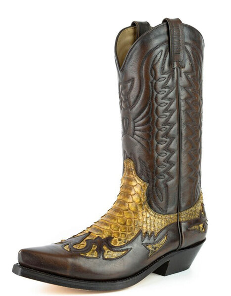 Vêtement en cuir Santiags homme camel