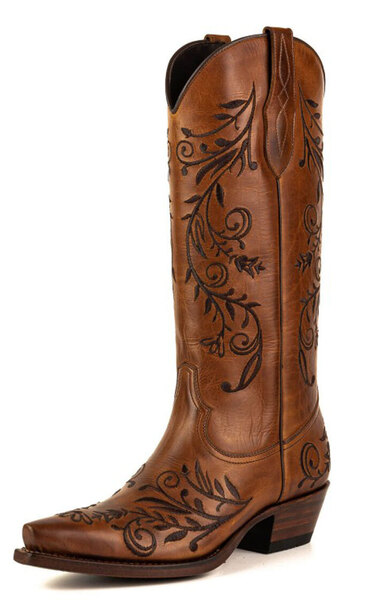 Vêtement en cuir Santiags femme cognac