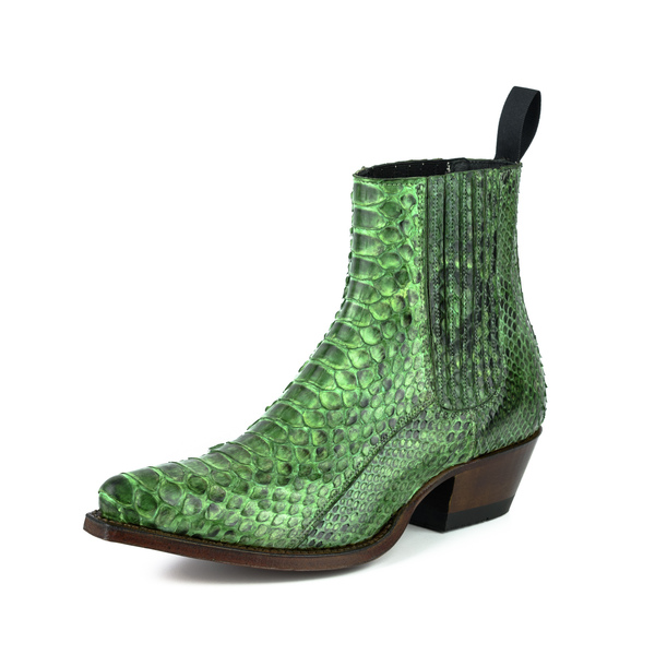 Vêtement en cuir Santiags femme vert