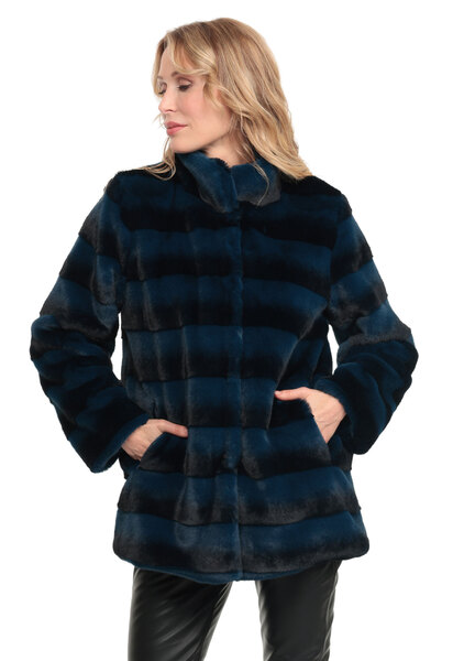 Vêtement en cuir Vestes cuir bleu