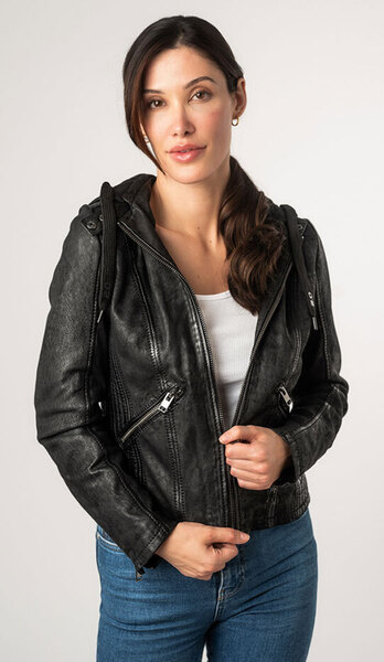 Vêtement en cuir Blousons cuir noir