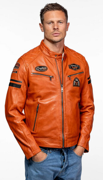 Vêtement en cuir Blousons cuir camel