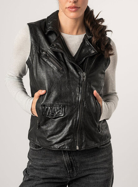 Vêtement en cuir Gilets cuir & fourrure  noir