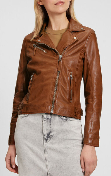 Vêtement en cuir Blousons cuir cognac