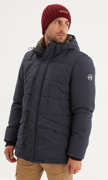 Vêtement en cuir Veste, parka & doudoune textile bleu