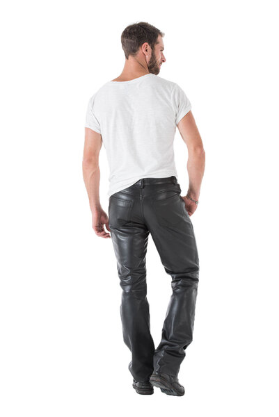 Pantalon cuir homme rock best sale