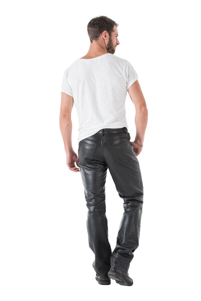 Vêtement en cuir Pantalons cuir noir