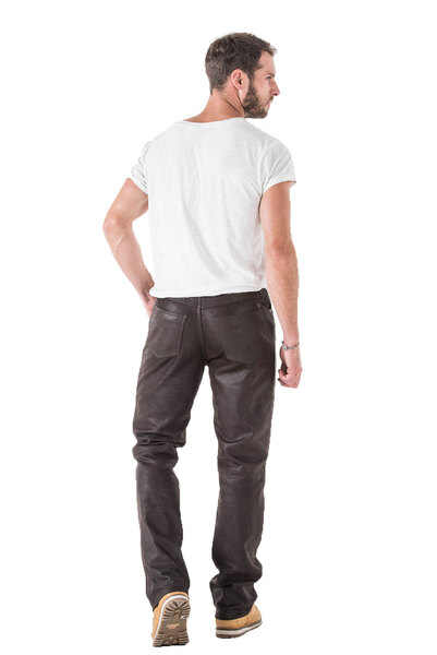 Pantalon sales homme cuir