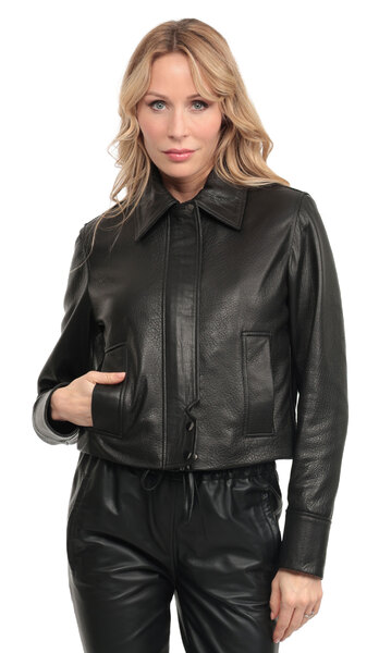 Vêtement en cuir Vestes cuir noir