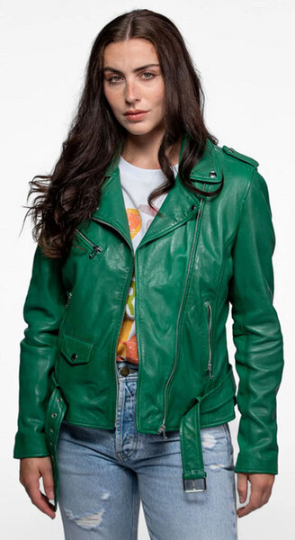Vêtement en cuir Blousons cuir vert