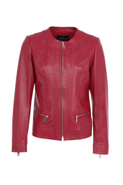 Vêtement en cuir Blousons cuir rouge