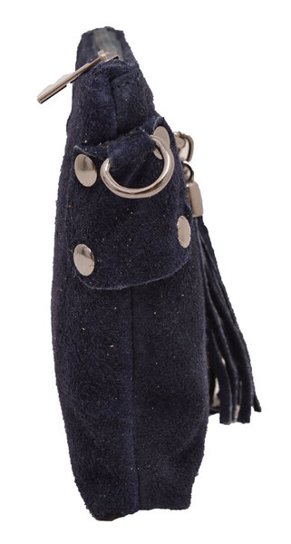 Pochette cuir vachette bleu navy tianna sac cuir  biais