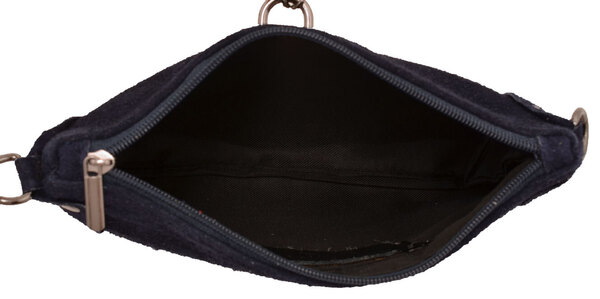 Pochette cuir vachette bleu navy tianna sac cuir  doublure