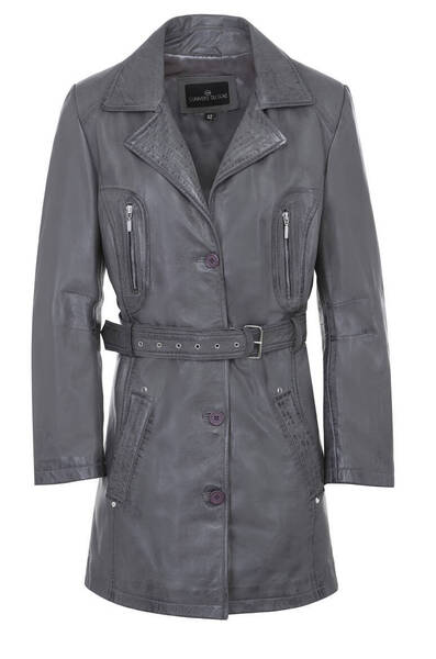 Vêtement en cuir Manteaux cuir gris