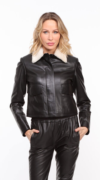 Vêtement en cuir Vestes cuir noir