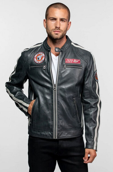 Vêtement en cuir Blousons cuir gris