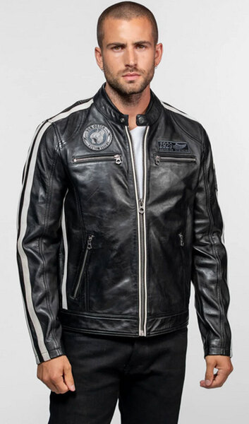 Vêtement en cuir Blousons cuir gris