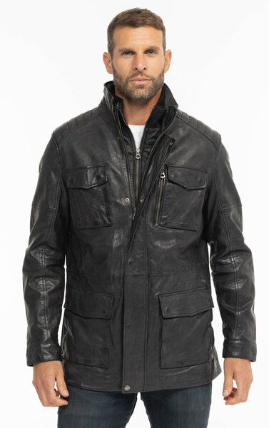 Vêtement en cuir Vestes & Trois Quart cuir noir