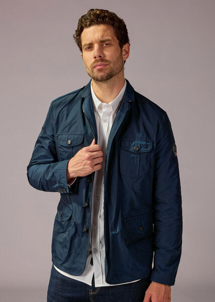 Vêtement en cuir Veste, parka & doudoune textile bleu