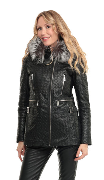 Vêtement en cuir Manteaux cuir noir