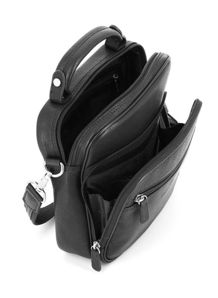 sacoche cuir noir 461832 ouvert