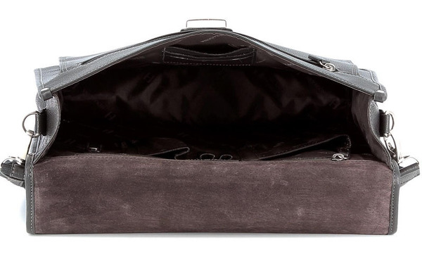 serviette cuir vachette hexagona 469545 marron fonce  (4)