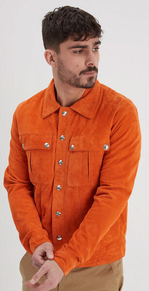 Vêtement en cuir Blousons cuir camel