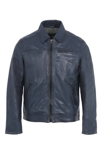 Vêtement en cuir Vestes & Trois Quart cuir bleu