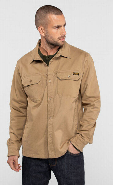 Vêtement en cuir Veste, parka & doudoune textile beige