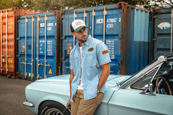 Vêtement en cuir Veste, parka & doudoune textile bleu