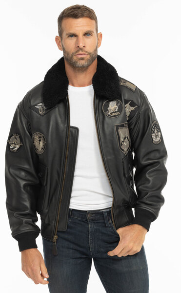 Vêtement en cuir Blousons cuir noir