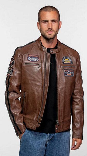 Vêtement en cuir Blousons cuir marron