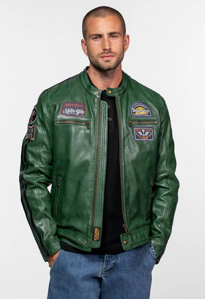 Vêtement en cuir Blousons cuir vert