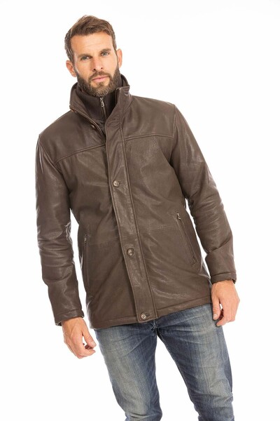 Vêtement en cuir Vestes & Trois Quart cuir marron