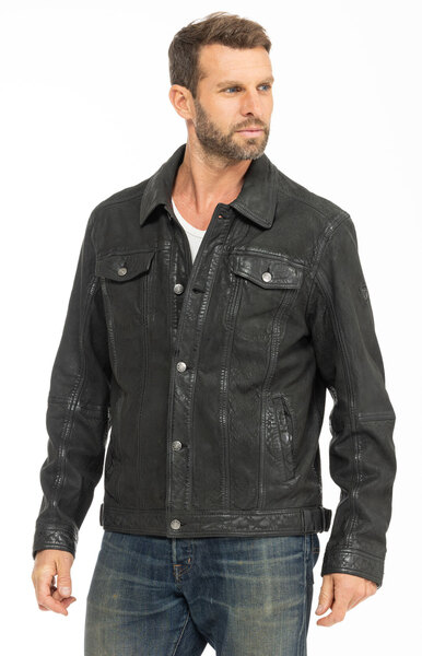 Vêtement en cuir Vestes & Trois Quart cuir noir