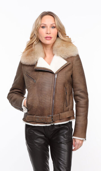 Vêtement en cuir Blousons cuir marron