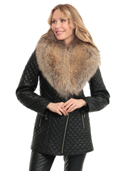 Vêtement en cuir Manteaux cuir noir