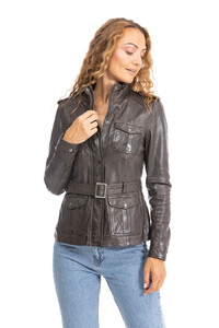 veste cuir femme marron 101965 (2)