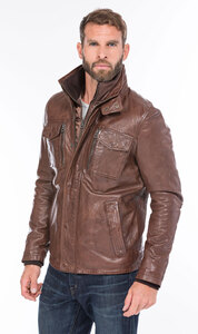 veste cuir homme demi longueur tendance 101455 bison (3)
