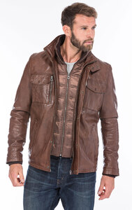 veste cuir homme demi longueur tendance 101455 bison (9)